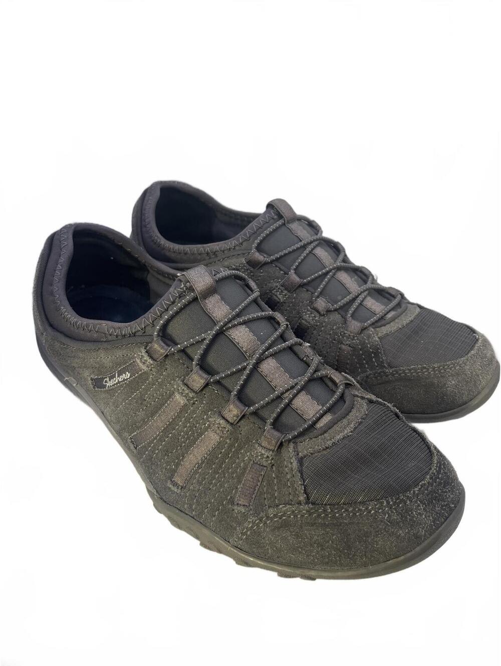 Skechers Bungee Lace-Up Outdoor Walking Sneakers Gray Low-top Comfort Shoes 7.5